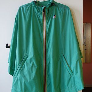K-way le vrai 3.0 morgan full zip poncho travel packable waterproof S SM Small